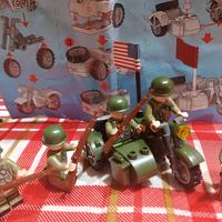 5 minifigure compatibili lego ww2 sidecar 