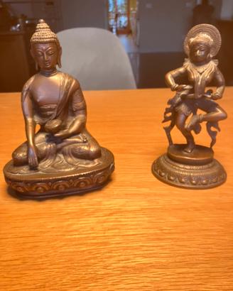 Statutette orientali in bronzo