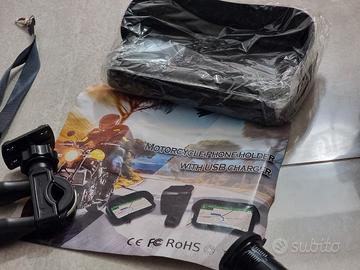 Supporto smartphone moto e bici con caricabatterie