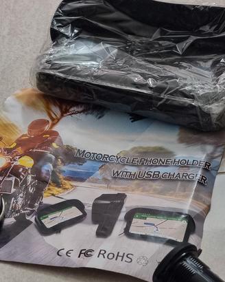 Supporto smartphone moto e bici con caricabatterie