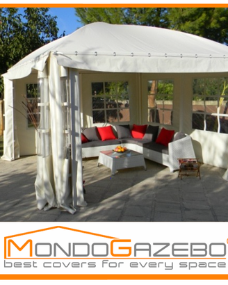 gazebo Sun Plus fisso acciaio telo PVC +misure
