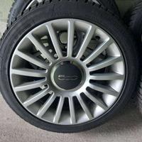 4 cerchi lega Fiat 500 gomme All Season 195/45/16