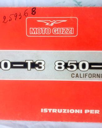 LIBRETTO USO E MANUTENZIONE MOTO GUZZI 850-T3