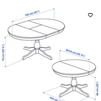 Tavolo rotondo allungabile Ikea + 4 sedie