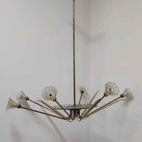 Lampadario ottone primi 900 vintage 6 luci