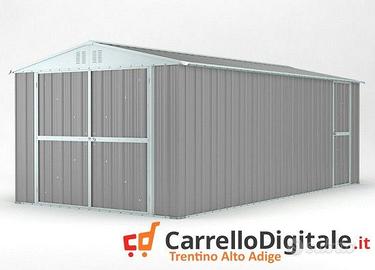 Box garage auto in Acciaio 327x611cm grigio chiaro