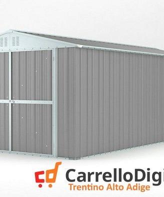 Box garage auto in Acciaio 327x611cm grigio chiaro