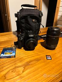 Canon eos 550d +18-135+24mm +borsa lowepro