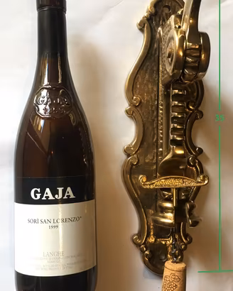 Cavatappi classico da muro parete in ottone