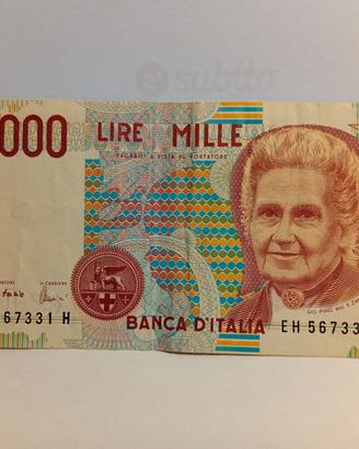 Banconota 1000 lire M,  Montessori