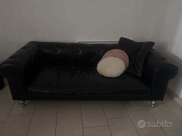 Divano in vera ple nero