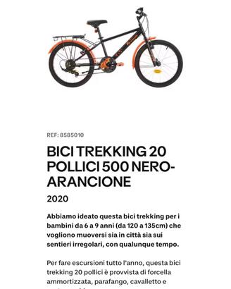 Bici trekking 20 pollici decathlon