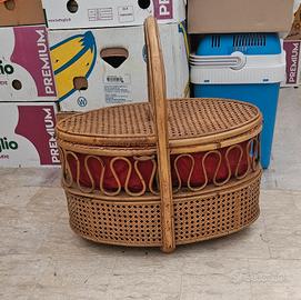 originale portalavoro in paglia di Vienna  e midol