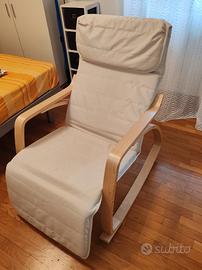 SEDIA DONDOLO CON GAMBE RECLINABILI 