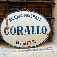 Insegna smaltata bibite Corallo 