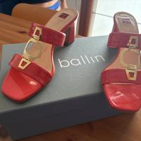 Scarpe Ballin vernice corallo