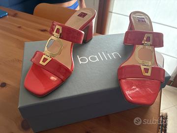 Scarpe Ballin vernice corallo