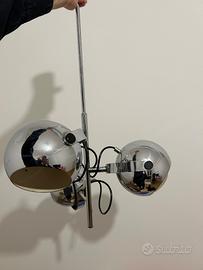 Lampadario in metallo vintage anni 70