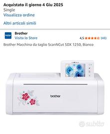 NUOVA Brother Macchina da taglio ScanNCut SDX 1250
