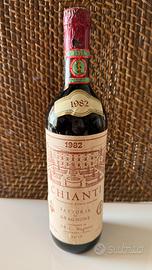 Bottiglia sigillata chianti fattoria Gragnone 1982