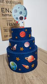 Torta scenografica e kit festa a tema Astronauta