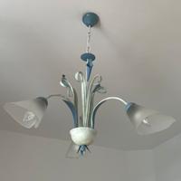 Lampadarioin ferro  verniciato azzurro
