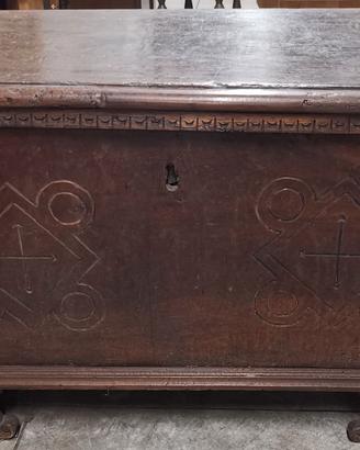 ANTIQUARIATO CASSAPANCA NOCE EPOCA '600 / '700