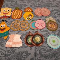 Presine lavorate all'uncinetto