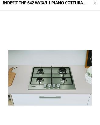 Piano cottura a gas Indesit THP 642 IX/I - Nuovo