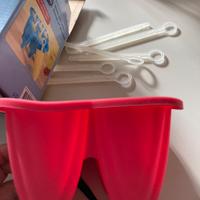 Stampo 6 ghiaccioli in silicone rosso