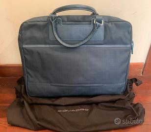 Borsa Porta pc cartella Piquadro tessuto e pelle