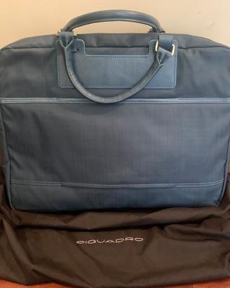 Borsa Porta pc cartella Piquadro tessuto e pelle