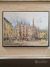 quadro disegno su lamina d'argento del duomo