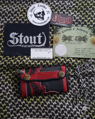 Portafoglio biker custom stout leather