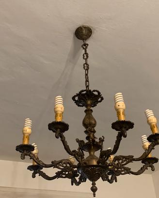 Set 4 Lampadari in Ottone Decorati