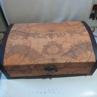 CONTENITORE  "VIA VEE"  in ebano e ottone vintage