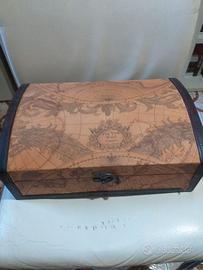 CONTENITORE  "VIA VEE"  in ebano e ottone vintage