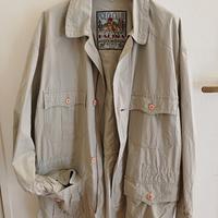 polo club giacca trench vintage 100% cotone tg 54