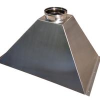 Cappa in acciaio inox per camino