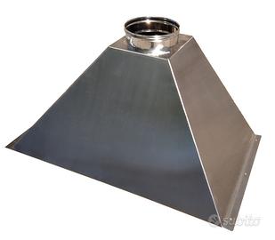 Cappa in acciaio inox per camino