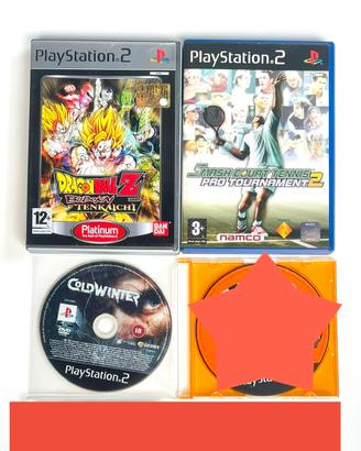 Lotto 3 giochi ps2  dragon ball tennis cold winter
