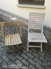 SEDIE IN LEGNO DA GIARDINO 