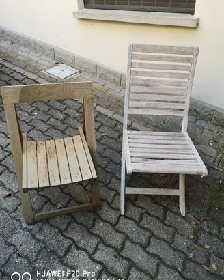 SEDIE IN LEGNO DA GIARDINO 