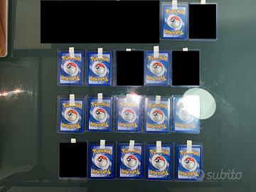 Lotto 13 Carte Pokemon Stamped Varie edizioni