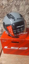 Casco jet LS2 Airflow II grigio lucido.