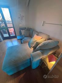 Divanoletto IKEA Gronlid verde turchese, accessori