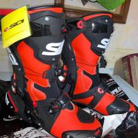 Stivali Moto Sidi Rex Rosso Fluo-Nero