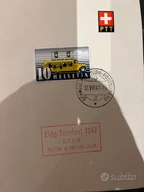I1111 cartolina postale svizzera 1947