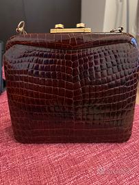 BORSA PELLE DI COCCODRILLO VINTAGE ANNI 50 60