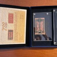 Banconota Dante 10 Lire Argento 925 - 700* anniver